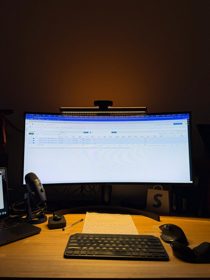 Striva Light Bar on a curved ultrawide monitor